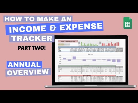 How to Make an Annual Overview | Income & Expense Tracker Tutorial Pt. 2