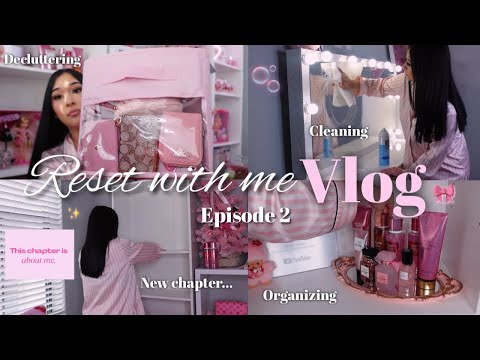 RESET WITH ME VLOG: minimalist era, decluttering, decorating beauty room, cleaning & starting fresh 