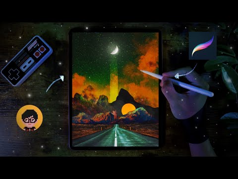 🏝 Compositing Images in Procreate to Create Surreal Collage Poster