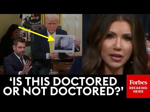 ALMOST UNWATCHABLE: Swalwell Asks Noem Over & Over About Doctored Pic Of Abrego Garcia Trump Pushed