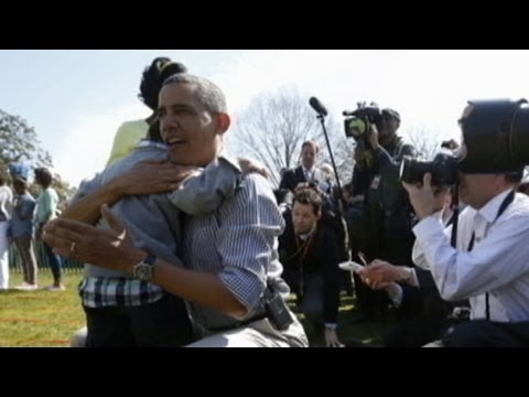 President Obama Consoles Kid at Easter Egg Roll