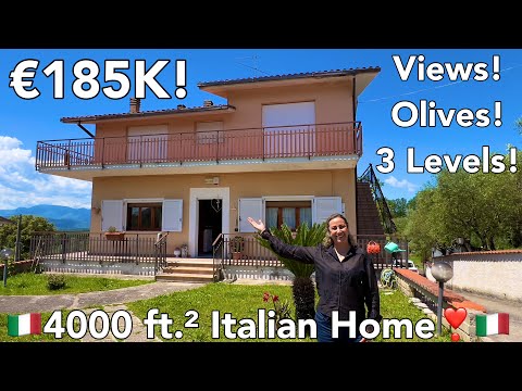 Massive 4,000 Sq Ft Home in Villa Felice, Italy – Incredible Views, Olive Trees & Only €185K!