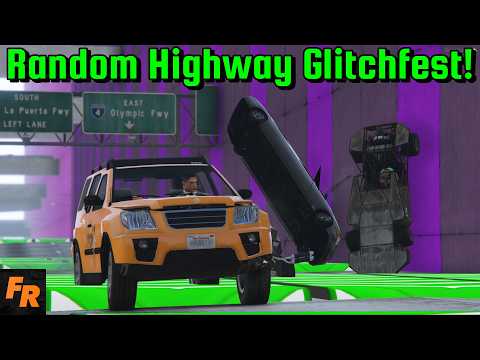 Highway Glitchfest But With Random Cars! - Gta 5 Racing