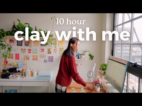 sculpting as much as i can in 10 hours | 🎄 small business holiday diaries #studiovlog