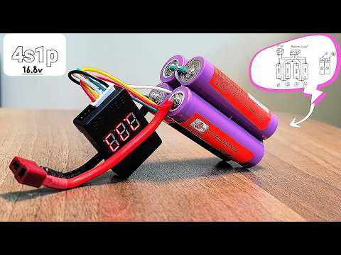 4s1p, lithium-ion 18650 battery pack for my FPV system.