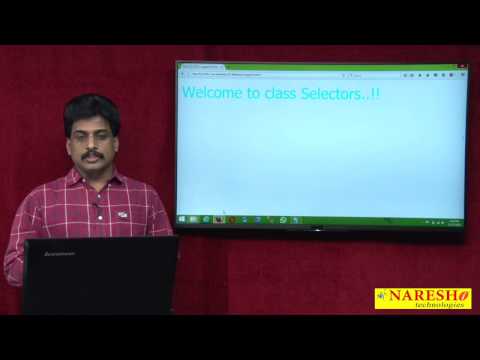 CSS Selectors | Web Technologies Tutorial  | Mr.Subbaraju
