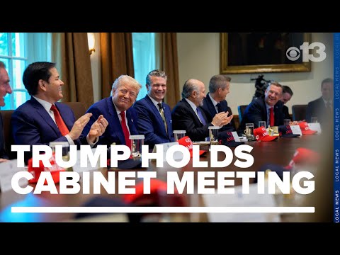 President Trump holds cabinet meeting celebrating first 100 days in office