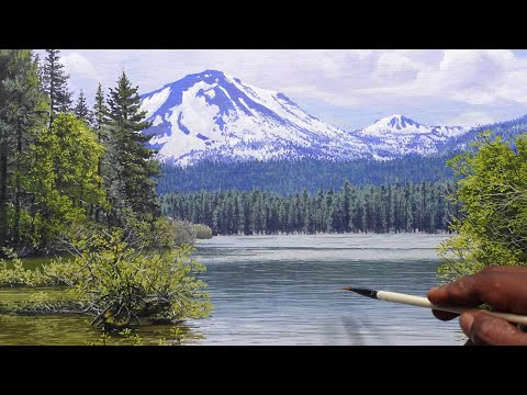 How To Painting a Realistic Lake With Oil Paint.