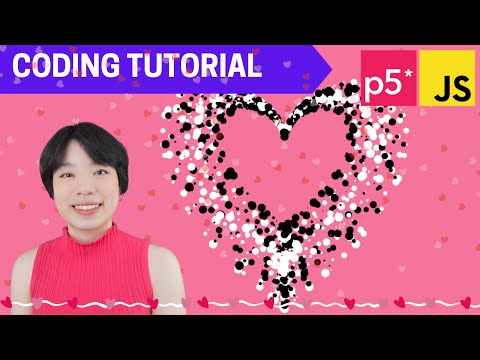 p5.js Coding Tutorial | 💖 Exploding Hearts 💖 (Particle Systems)