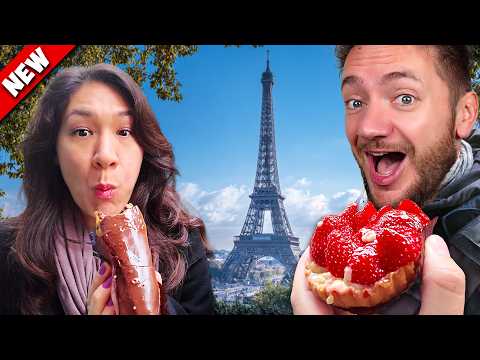 Our First Time trying REAL FRENCH STREET FOOD in Paris! 🇫🇷