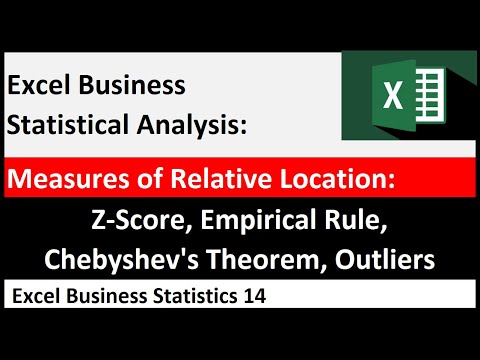 Excel Statistical Analysis 14: Z-Score, Empirical Rule , Chebyshev Theorem: # of Standard Deviations
