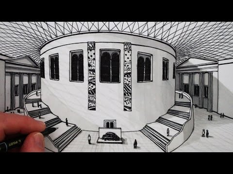 How to Draw 1-Point Perspective: The British Museum Building