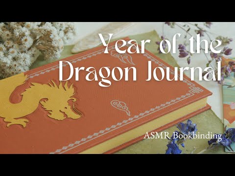 Making a journal for building inner strength 🐉 ASMR Bookbinding