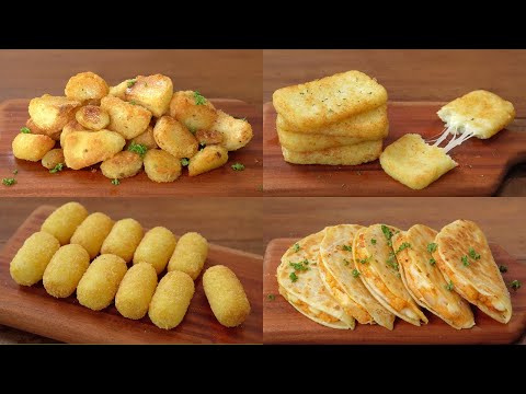 Best 4 Crispy Potato Recipes :: Roast Potatoes, Hash Browns, Potato Croquettes, Cheese Potato Tacos