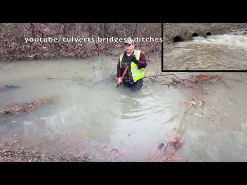 UNCLOGGING BLOCKED CULVERTS WITH LOTS OF WATER BACKED UP. 12/2025 NT#92