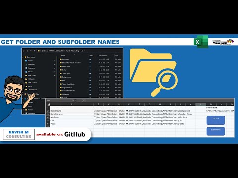 Extract Folder and SubFolder Names in Excel using VBA