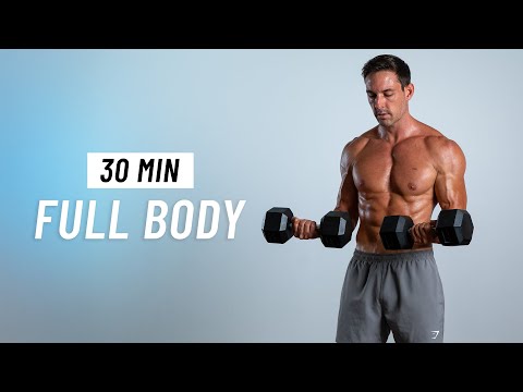 30 Min Full Body Dumbbell Workout – Tone & Strengthen at Home