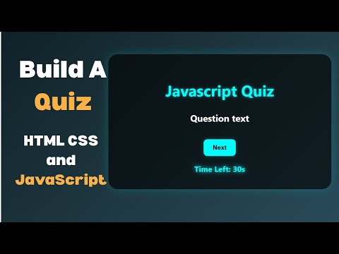 JavaScript Project - Quiz App with HTML, CSS & JavaScript | Frontend Tutorial