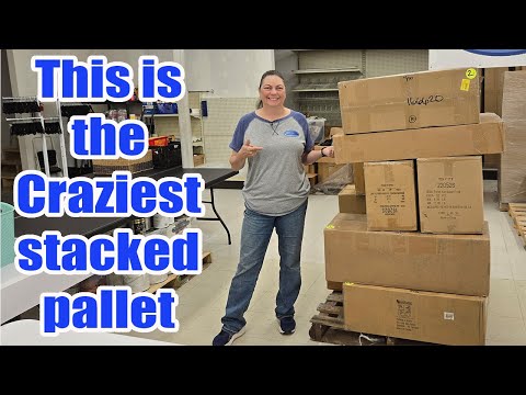 This is the Craziest Stacked pallet with Really fun items. Check out what we got!