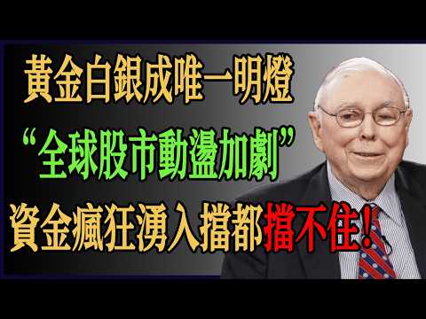 全球股市動盪加劇！黃金白銀成「唯一明燈」？大戶資金瘋狂湧入擋都擋不住！#財經 #投資# 價值投資