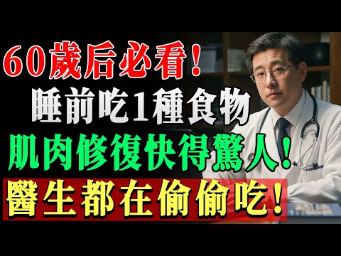 長輩注意！睡前這樣吃護肌效果加倍，預防半夜肌肉悄悄流失！這8大食物你一定要知道！