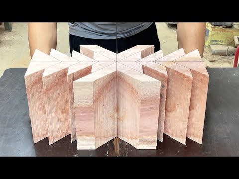 Wooden Puzzle Art To Create A Masterpiece // The Young Craftsman's Skillful Use Of A Wood Lathe