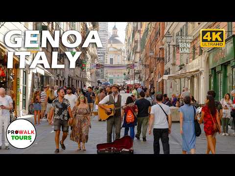 GENOA ๐ฎ๐น FULL 4K Walking Tour (4.5 Hours) | Italy City Walk & Coastal Vibes