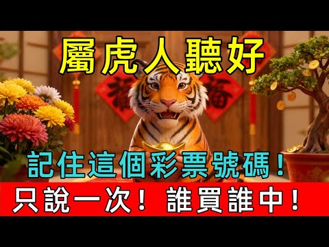 屬虎人聽好：記住這個彩票號碼！昨晚夢裏財神告訴我的，只說一次！誰買誰中！#生肖 #運勢 #命理 #屬相 #風水 #財運 #佛陀 #佛學 #佛法 #佛教 #修行 #智慧 #因果 #佛家