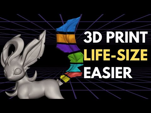 How To Slice Large 3D Model To MULTIPLE Pieces for Small 3D Printers using MeshMixer
