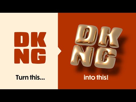 Adobe Illustrator Skillshare Bonus Tip - Realistic 3D Inflate in 5 minutes using live text!