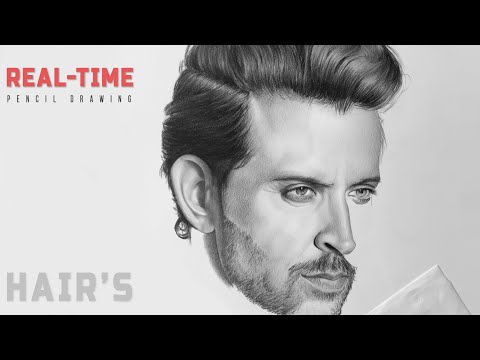 REALTIME Demonstration of Drawing Hair & Beard