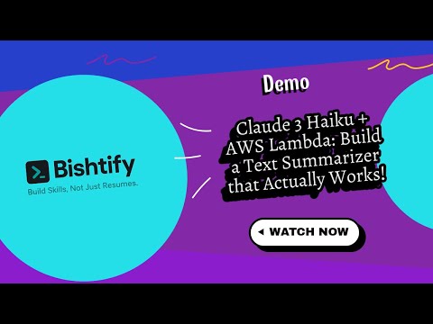 Demo  - Claude 3 Haiku + AWS Lambda: Build a Text Summarizer that Actually Works! | AWS Bedrock