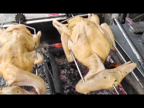 Vietnamese Street Food - Ga Nuong Grilled Chicken Ho Chi Minh City Vietnam