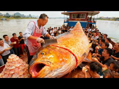 广西横县船上鱼生，罗非鱼现捞现切35元一斤，日卖上百斤大口吃够鲜够味#麦总去哪吃