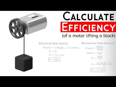 Calculate Efficiency of a Motor Lifting a Block | Electro Mechanical Systems