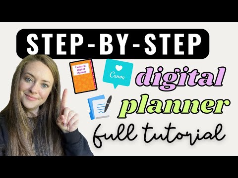 Creating a Digital Planner Tutorial Using Canva (+ FREE Digital Planner Inside!) | Canva Tutorial