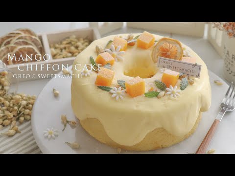 How to make mango chiffon cake │ 망고 생크림 케이크 만들기