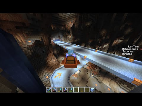 Minecraft Mario Kart Ice Boat Racetrack