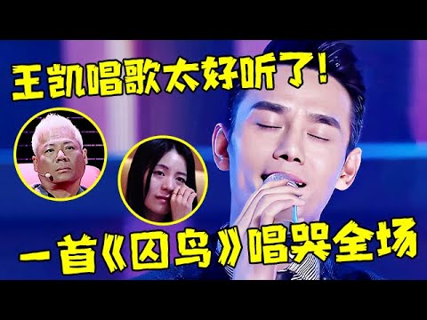 王凯唱歌也太好听了!一首《囚鸟》嗓音低沉磁性,感动全场【跨界歌神】#王凯