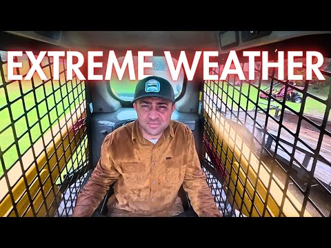 We got Hit by EXTREME Rain and Lightning While Cleaning up this Farm Auction!