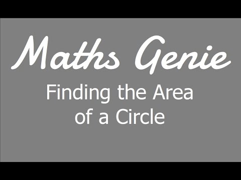 Finding the Area of a Circle