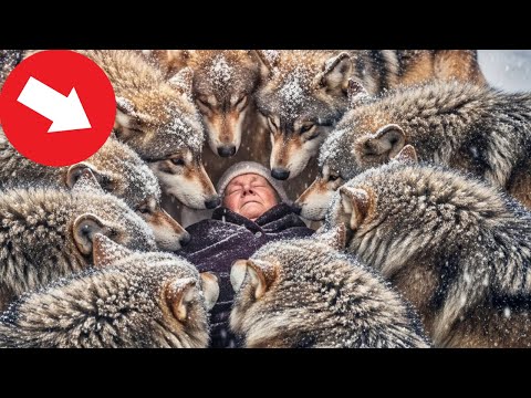 Lobos caminaron 20 km para salvar a ansiana moribunda en el bosque y lo que hicieron después...