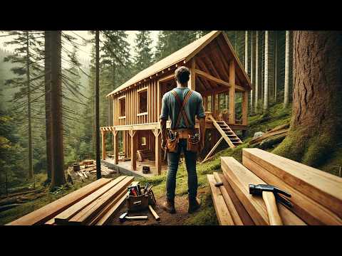 The Mysterious Man Who Built a Wooden Cabin in the Heart of the Wilderness @Alone_with_nature_vova