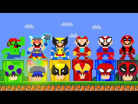 Super Mario Bros., but There Are MORE Custom Pipes for All Mario SUPERHERO Powers?| POWER-UP MARIO