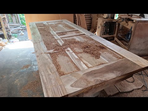 Techniques for making cheap minimalist doors from young teak wood
