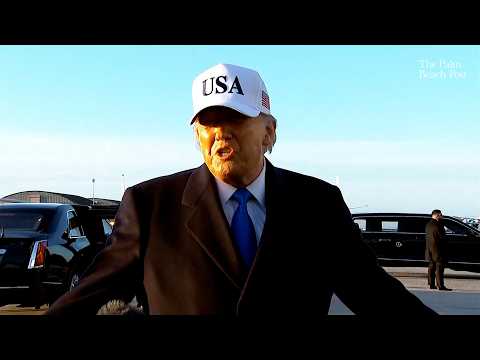 Trump gives Iran war update, reacts to oil prices before departing for Florida aboard Air Force One