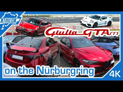 Alfa Romeo Giulia GTAm in Action on NÜRBURGRING NORDSCHLEIFE & Porsche GT4 MR - BTG 4K