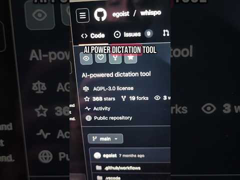 free open source Al powered dictation tool whispo by egoist #aitools #productivity #opensource