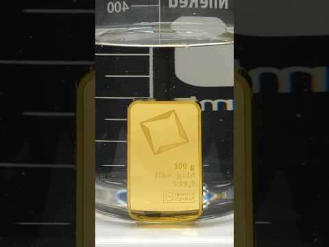 Dissolving a pure gold bar in acid