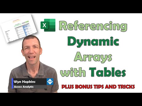 Referencing Dynamic Arrays with Tables